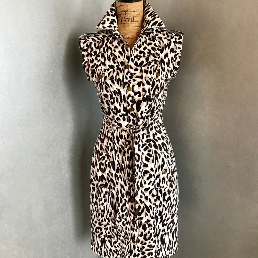 Marvin Richards Animal Print Cargo Dress Size 2